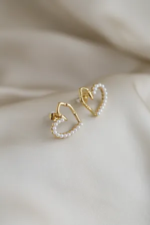 The Heart - Pearl Studs