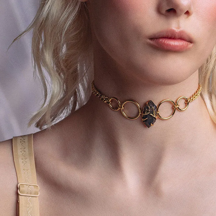 The Swamp Roots Gemstone Choker - Gold