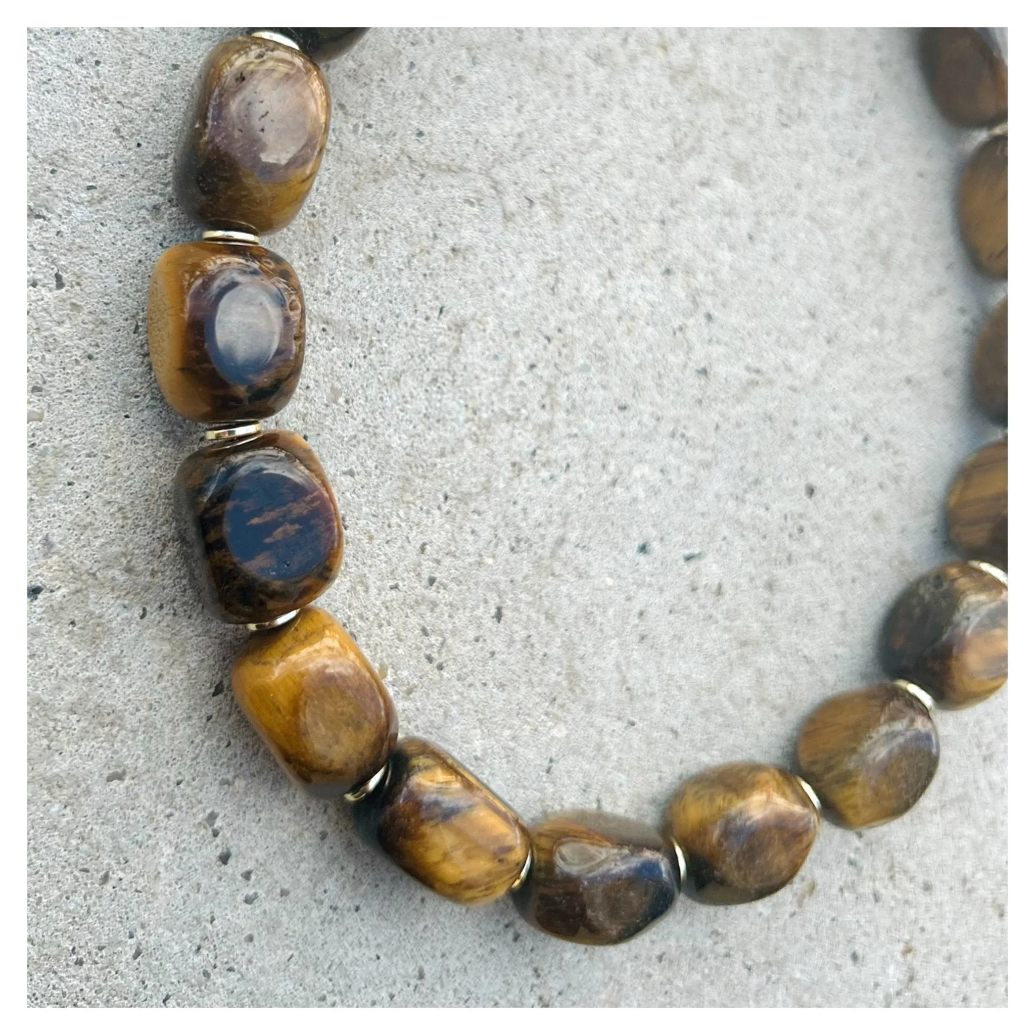 Tiger Eye Mrs Atias Oblong Chunky Necklace