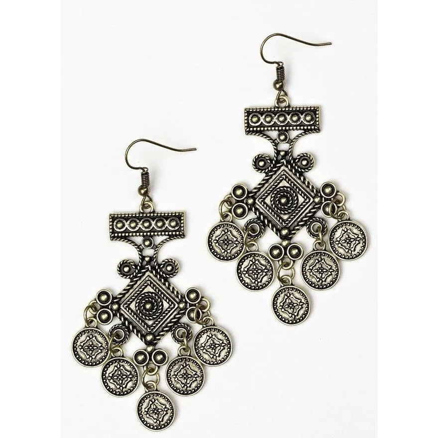 Tribal Brass Earring