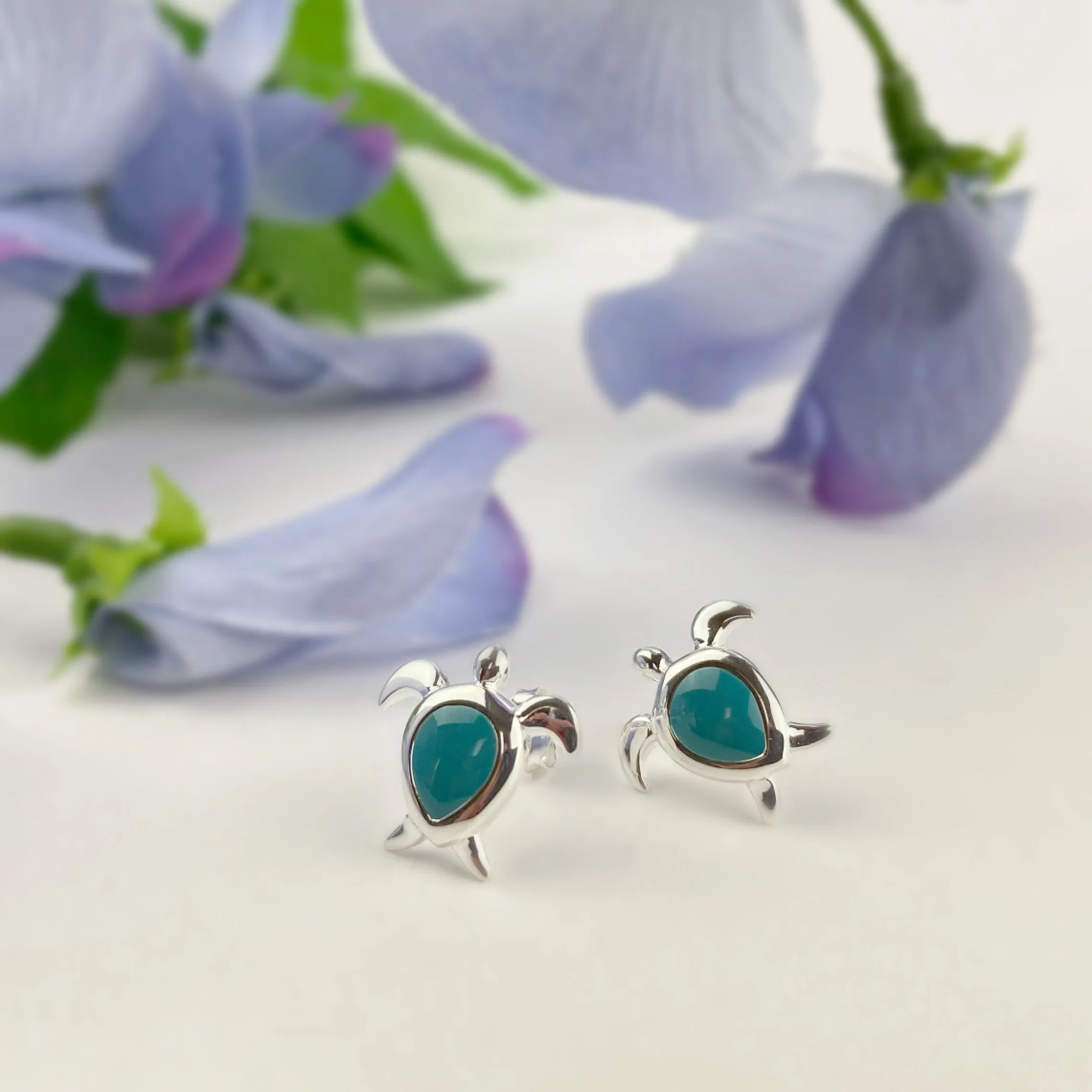 Turquoise Turtle Earrings - VE494TQ