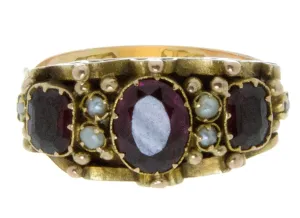 Victorian Amethyst & Pearl Ring