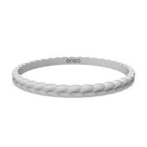 Weave Stackable Silicone Bracelet - Misty Grey