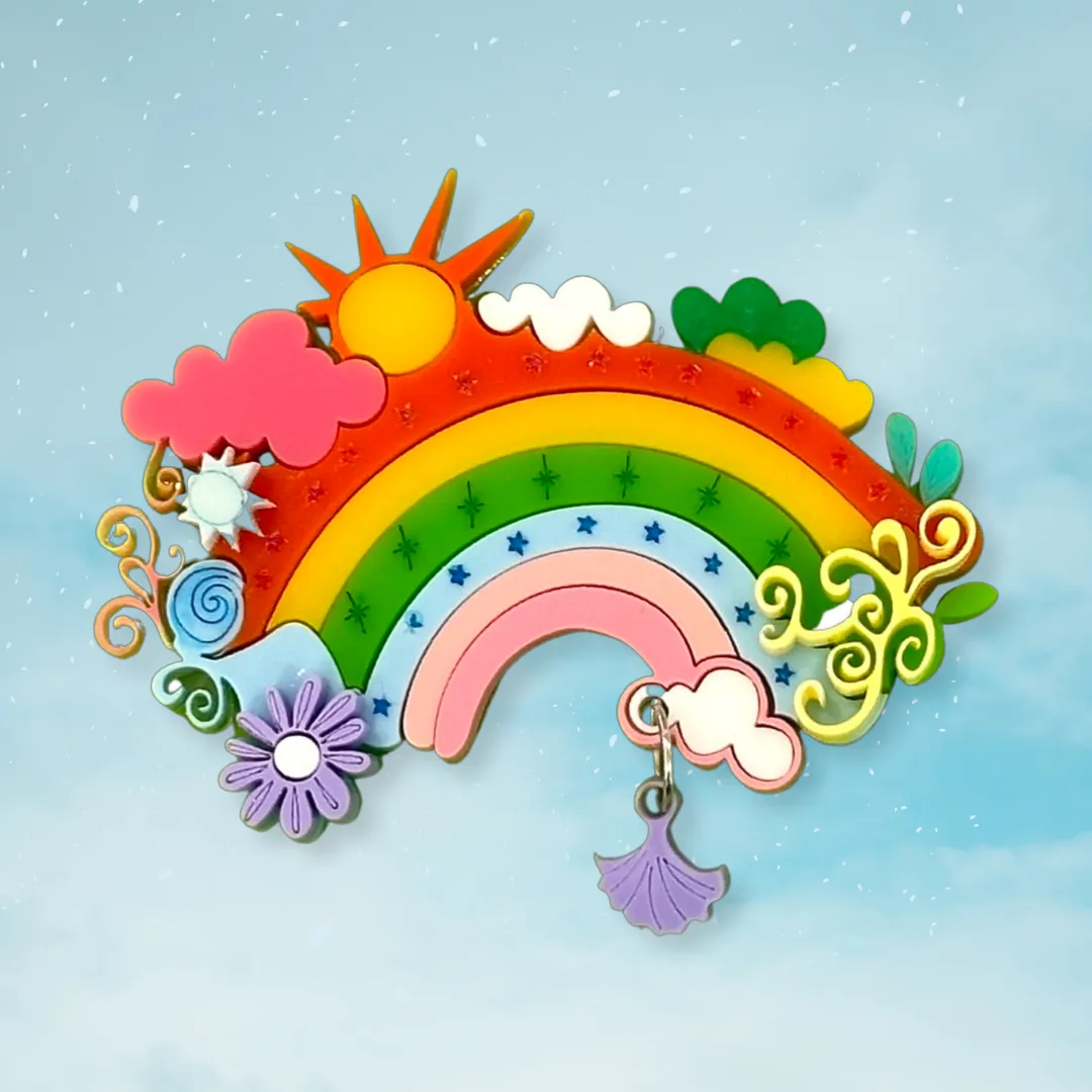 Whimsical Rainbow 🌈 - Brooch