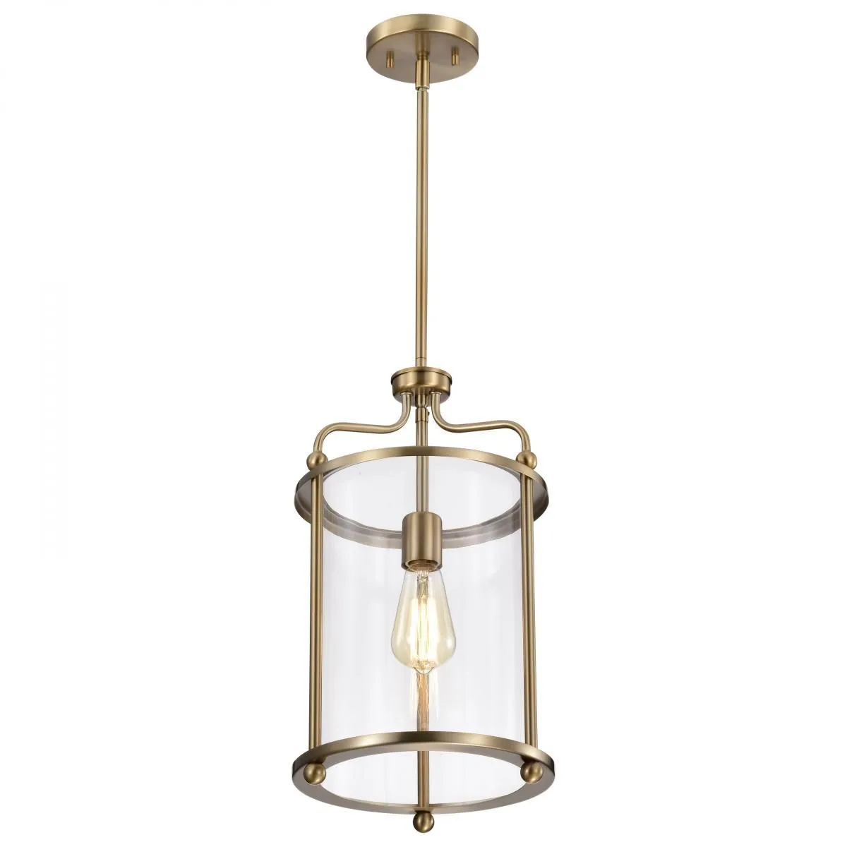 Yorktown 10 in. Pendant Light Brass Finish