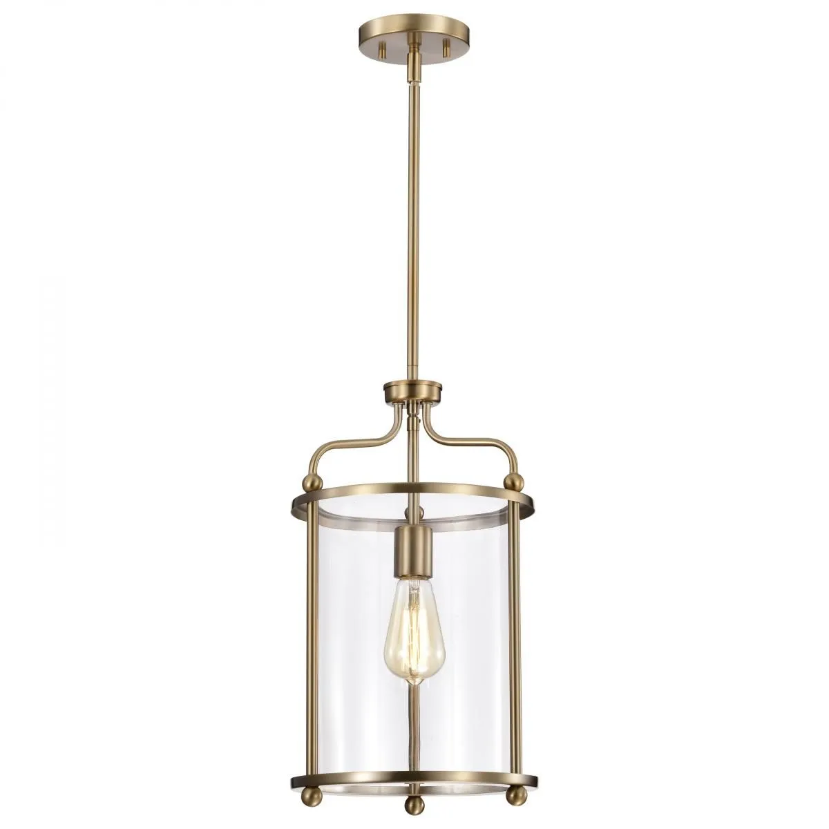 Yorktown 10 in. Pendant Light Brass Finish