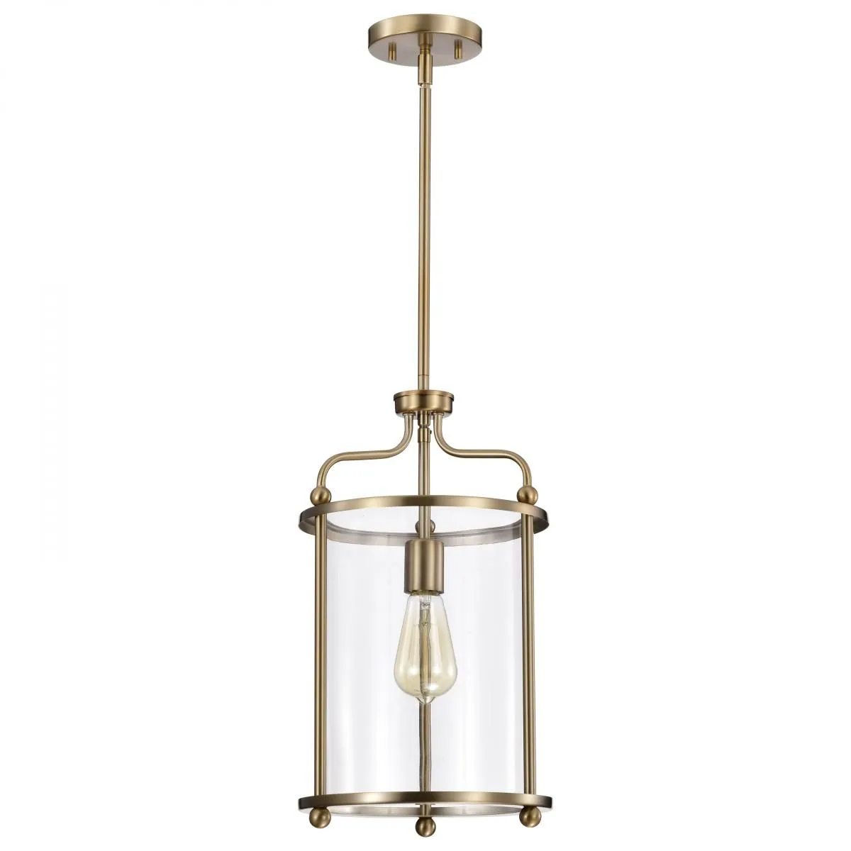 Yorktown 10 in. Pendant Light Brass Finish