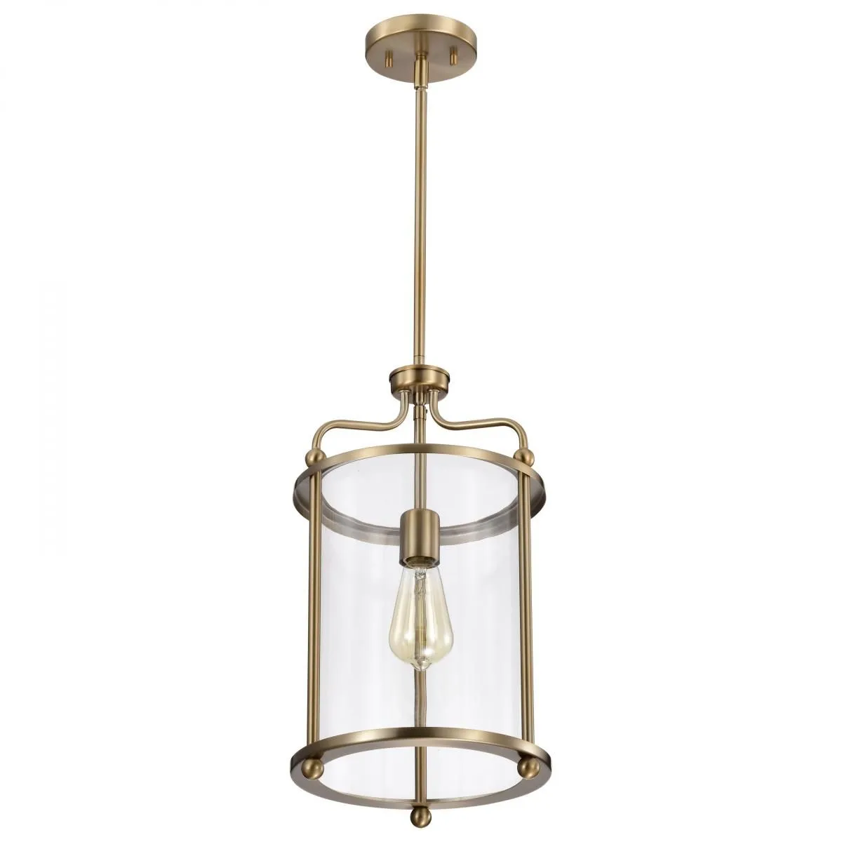 Yorktown 10 in. Pendant Light Brass Finish