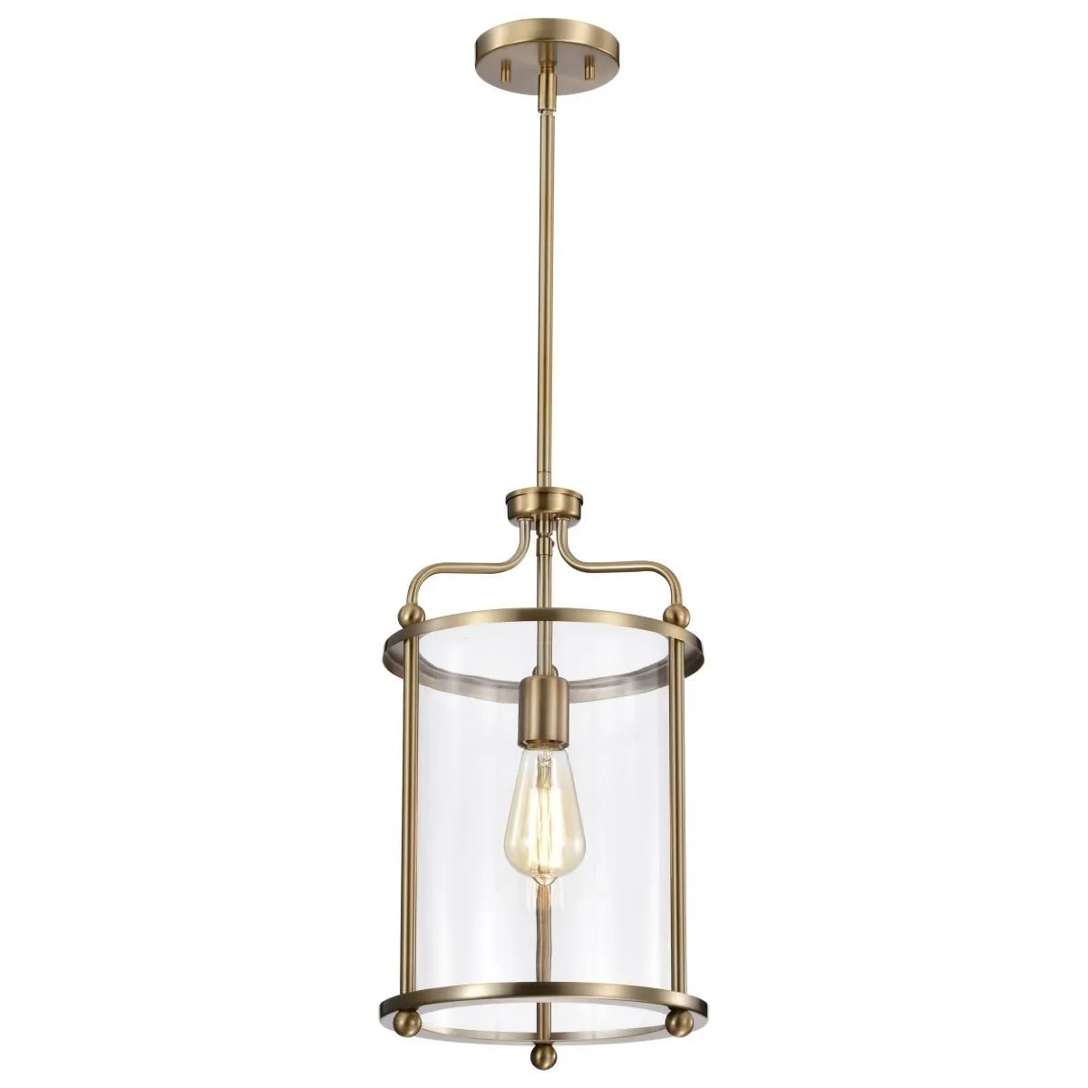 Yorktown 10 in. Pendant Light Brass Finish