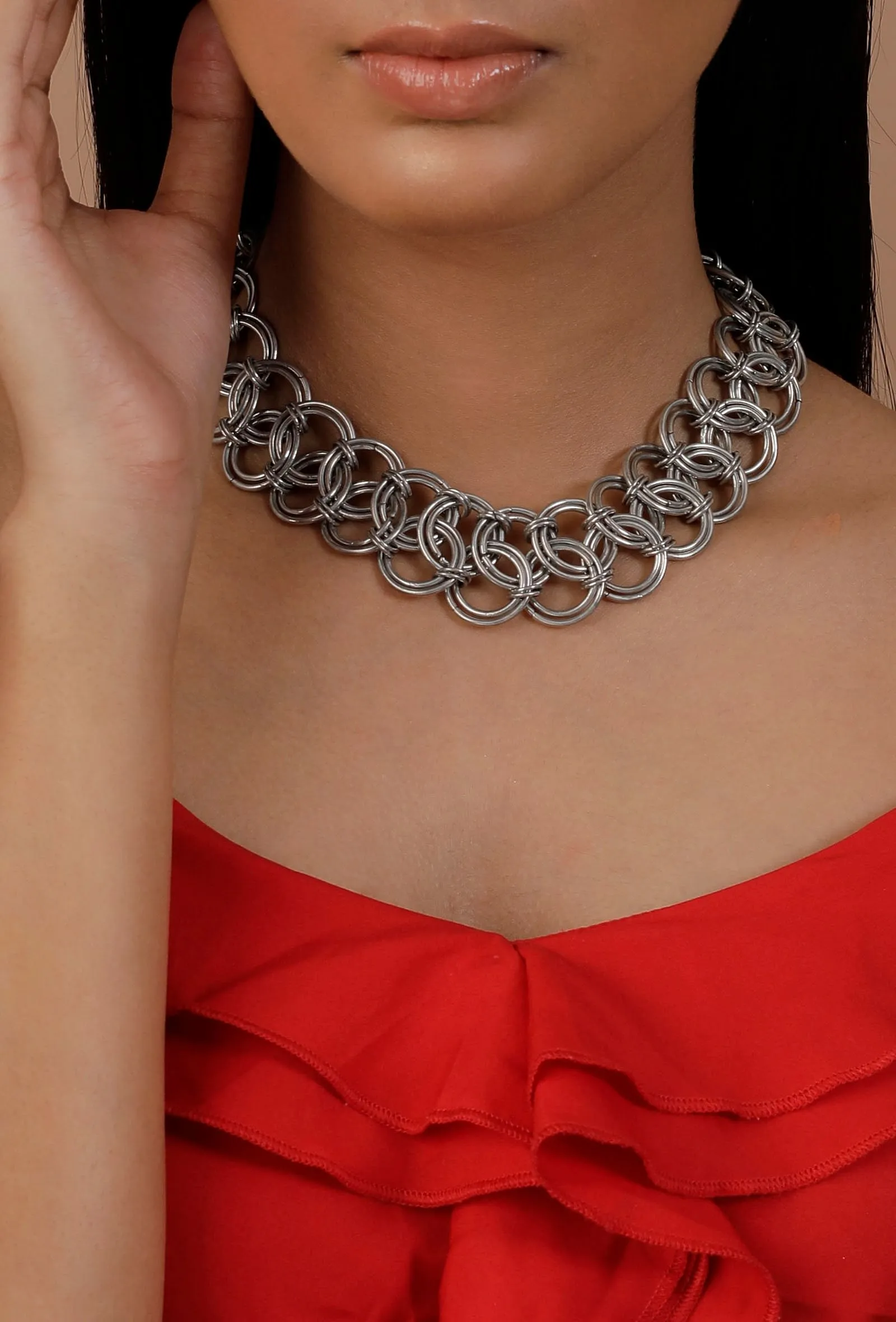 Zaina Silver Chain Choker